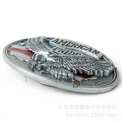 Vintage Western Cowboy Belt Buckle American Flag Eagle Patriotic Mens Gift