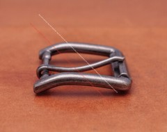 Silver Metal Heel Bar Roller End Bar Single Prong Pin Jeans Belt Buckle 40mm Men