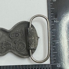 Bergamot Brass Works 1987 Guitar Belt Buckle Gold Glitter Made in USA