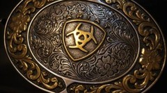 Ariat® Oval Engraved Silver & Gold tone Belt Buckle A37020