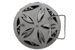 Men Women Silver Metal Fashion Belt Buckle Round Spinning Jamaica Flag Colors
