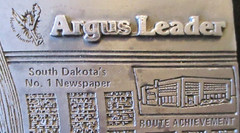 Argus Leader South Dakota&rsquo;s No. 1 Newspaper Route Achievement Pewter Belt Buckle