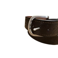 Ariat Men’s Size 36 Brown Tooled Leather Belt with Silver Buckle