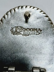 Nocona Womens Rhinestone Floral Belt Buckle in box=3.5&Prime; long = Silver tone