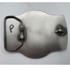 Three C Farms Choate Custom Calves Belt Buckle Vintage Western Pewter Tone