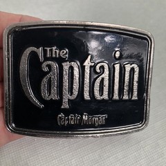 Captain Morgan Belt Buckle Alcohol Theme Black and Chrome READ