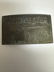 Vintage Winchester Repeating Arms New Haven Brass Belt Buckle