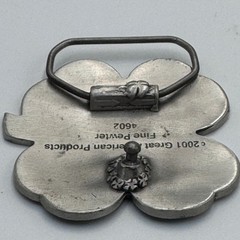 Great American Products 2001 Green Four Leaf Clover Fine Pewter Belt Buckle 4602