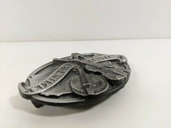 1984 Country Music Metal Belt Buckle ~ E-28 ~ Siskiyou Co Inc Williams Oregon