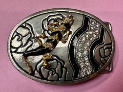Gecko Lizard Salamander Multi Colored Jeweled Unique Animal Theme Belt Buckle