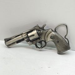Vintage 1978 Bergamot Brass Works Revolver Pistol Gun Belt Buckle L-156 USA Mens