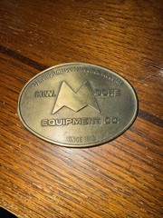 VTG BELT BUCKLE HW Moore Equipment Co Denver Colorado Construction Since 1913