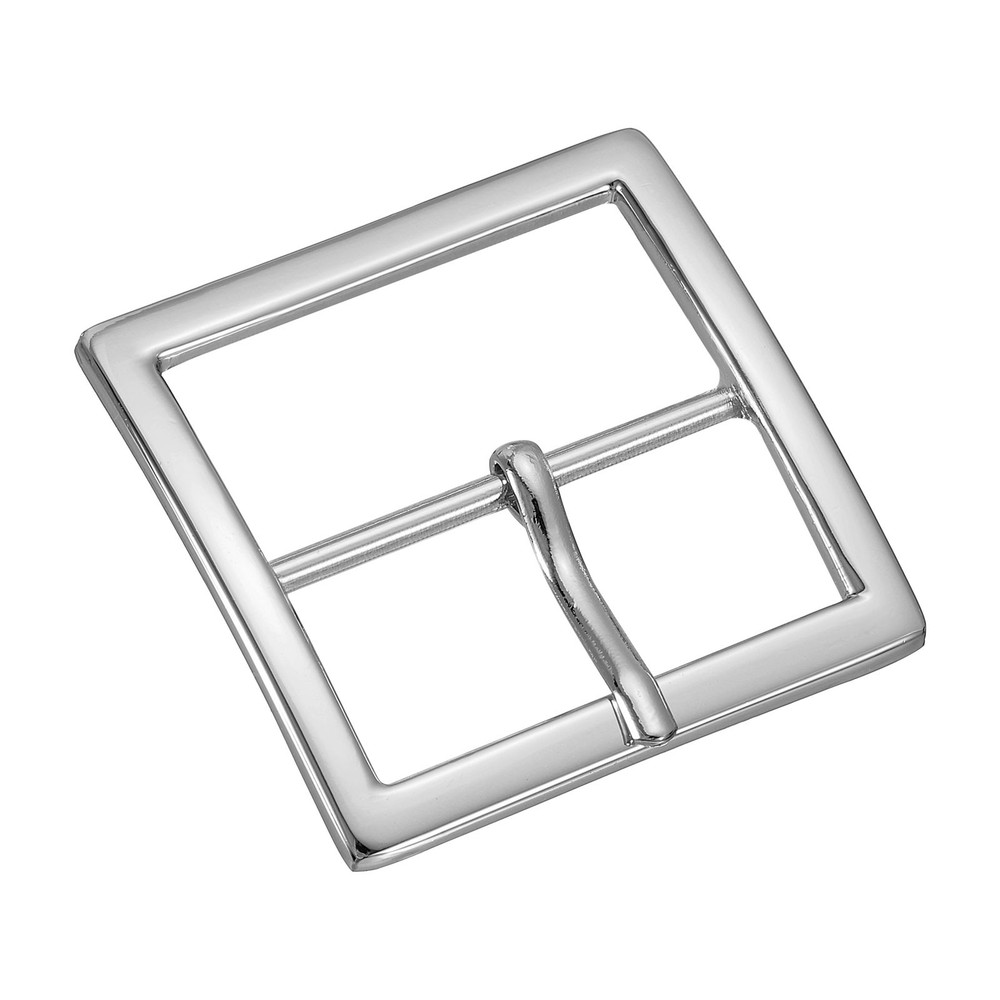 1.5&Prime; Single Prong Belt Buckle Square Center Bar Buckles for Belt Silver