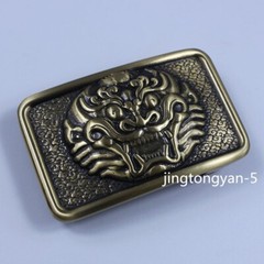 Brass « Dragon Head » Belt Buckle Man&rsquo;s Pin Belt Buckles Fits For 40mm Wide Belt