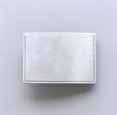 Antique Silver Rectangle Blank Belt Buckle For Engraving Drawing Also US Stock