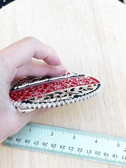 Western Buckle Silver Black Red Cowboy 4×3 for 2 » Hooey Buckle Hebilla Vaquero