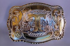 NEW INITIAL  » T  » RODEO BIG COWBOY WESTERN BELT BUCKLE