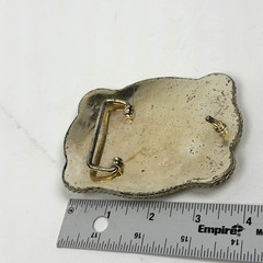 VTG Alpaca Mexico Cowboy Belt Buckle Bull Riding Western 2 Tone