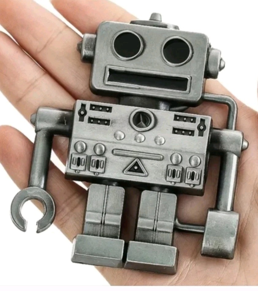 RETRO ROBOT robotic 80s 90s Metal Figural Belt Buckle novelty Buckle