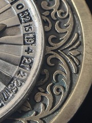 Vintage The Gal Leg Spinning Roulette Wheel Belt Buckle
