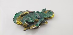 The Great American Buckle Company Dragon Green and Gold Belt Buckle Mens