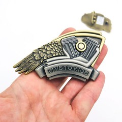 Pewter Belt Buckle Ride Hard Live To Ride Motorcycle Biker Eagle Skull Flames