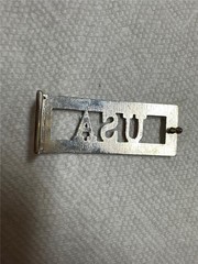 Vintage USA Bling Belt Buckle Red White and Blue Stones