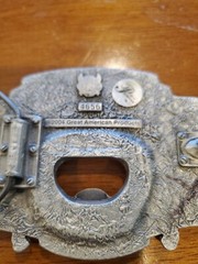 VINTAGE « TEXAS BEST » 2004 GREAT AMERICAN BELT BUCKLE CO. USA MADE BELT BUCKLE