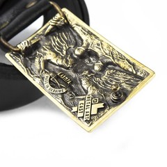Fighting Owl belt buckle, Wild fighting bird Owl military solid brass belt buckl