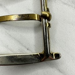 Vintage Silver Gold Tone Simple Rectangle Belt Buckle Fits 1.75&Prime; Belt