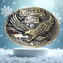 American Pride Eagle And The United State Flag Design Cowboy Belt Buckles