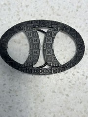 HURLEY Intl Clothing Co Vintage metal cut out logo Belt Buckle , Lead Free!