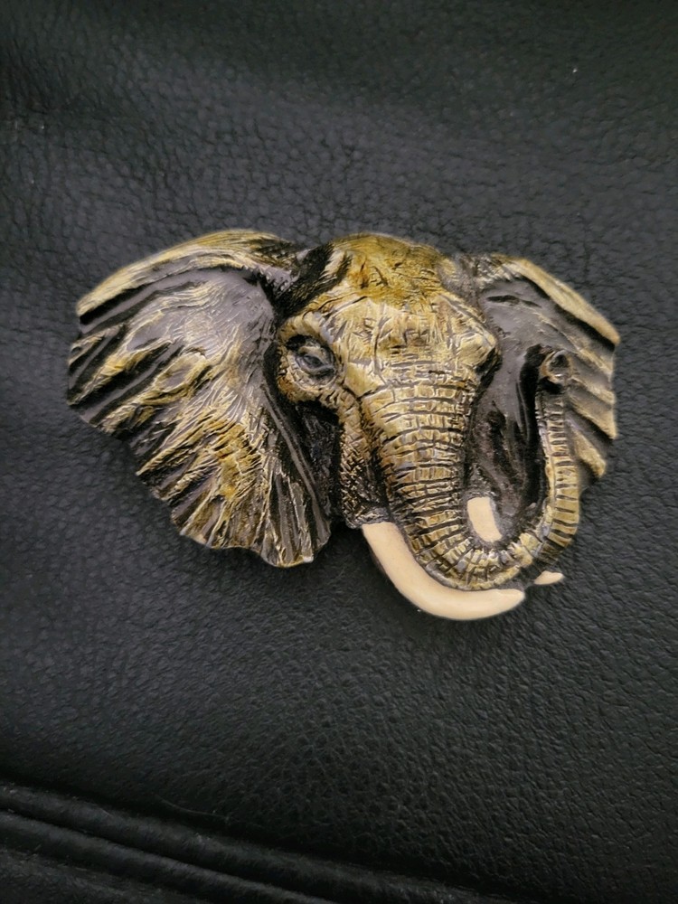 Tanside Elephant Head Belt Buckle TAN-567 Dragon Designs