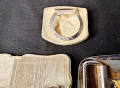 2 Vintage Cowboy Belt Buckles (Road Runner and Saddle) & Bolo Tie clasp / clip