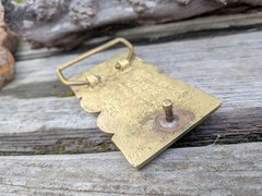 70s « HUGH » Brass Belt Buckle By Baron Buckles