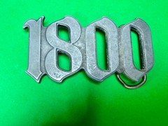 1800 Tequila Advertising Promotional Silver Color Cutout Belt Buckle