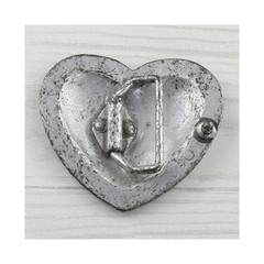 Victorian Heart Belt Buckle Antique Brass Antique Floral Engraved