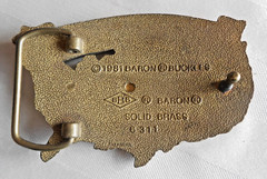 American Oil Worker Solid Brass Belt Buckle, Space for Engraving