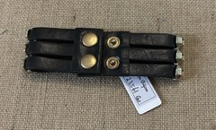 3 Strap Leather Bracelet With Metallic Stud Detailing 7”-8”