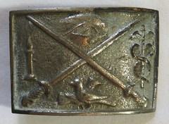 Vintage Belt Buckle Unknown Era Some Sort Of Mason Or Military Civil War???