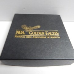 Vintage 1994 Golden Eagles NRA Pewter Belt Buckle Ltd Ed Rifle In Original Box