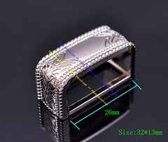 Western Floral Design Heavy Duty Silver Plated Western Cowboy DIY Belt Buckle 1&Prime;