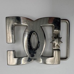 Unisex Y2K Steel Belt Buckle with DC Shoes Logo Skater Vintage 90s/00s