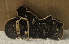 SKELETON SKULL MOTORCYCLE BIKER WESTERN BELT BUCKLE