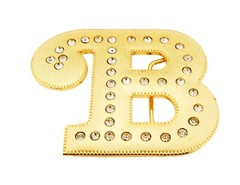 Initial A-Z Letter Men Women Western Cowboy Cowgirl Rodeo Fashion Gold Metal