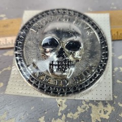 Mobtown Chicago « Ride to Live, Live to Ride » Skull Belt Buckle Stars NOS