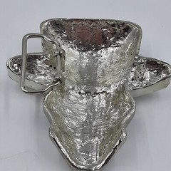Fashion Skull Skeleton With Clear Rhinestone Hat Belt Buckle Silver Toned New