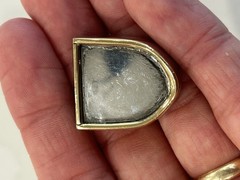 PAT AREIAS 925 Sterling & 18k Yellow Gold Modernist 3 Pc Belt Buckle Set