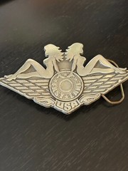 Vintage Collectible USA Fast Lane Pewter 2004 Belt Buckle