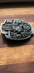 Fire Fighter Rescue Truck Red Enameled Belt Buckle Perfect gift for him
